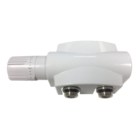 Ventiel-armaturen set Multiblock Universal hoek- en doorgangsvorm incl. thermostaatkop - Wit, radiatoraansluitingen — SKU MB-16636-20163, EAN 5404024110229
