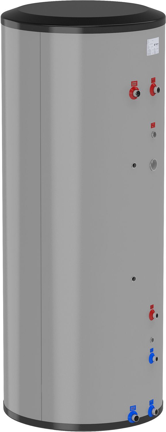 Solarboiler 2 spiralen (warmtepomp+solar) inox Flamco 300L