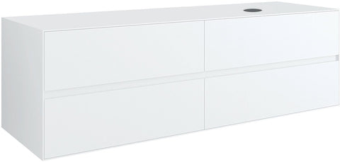 ONDERBOUW 4LADES+TABLET VOOR OPBOUWLAVABO RECHTS TENSO 160CM ZONDER KRAANGAT WIT