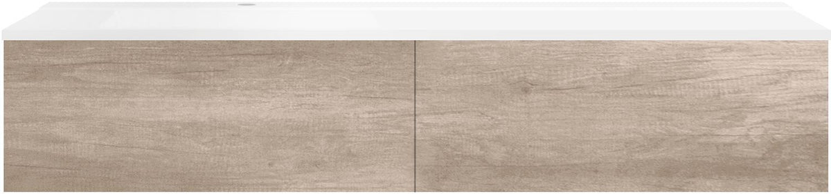 ONDERBOUW COFFEE 2 LADES 160 EIKEN DECOR FLANEL+WASTAFEL LINKS WIT