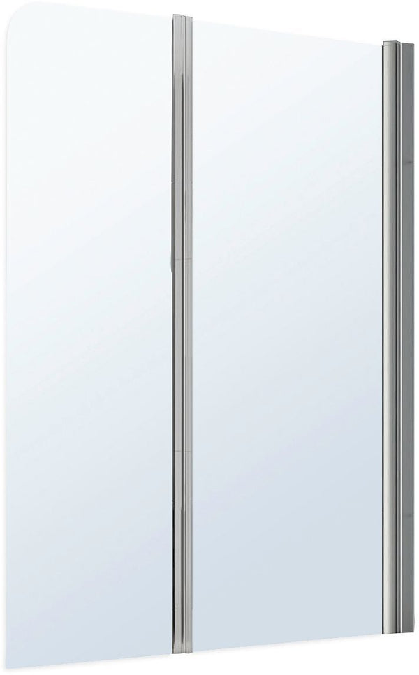 BADSCHERM 2-DELIG MISTRAL L120-H150 RECHTS ZILVER-HELDER