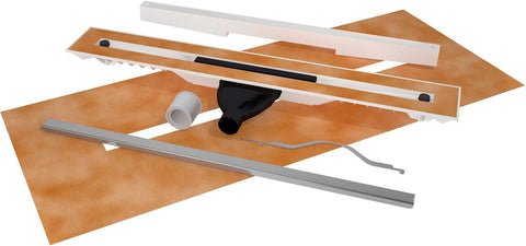 Vloergoot carrodrain invisible Low 800MM inox