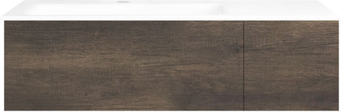 ONDERBOUW COFFEE 2 LADES 110 KASTANJE DECOR TRUFFEL +WASTAFEL LINKS PORSELEIN WIT