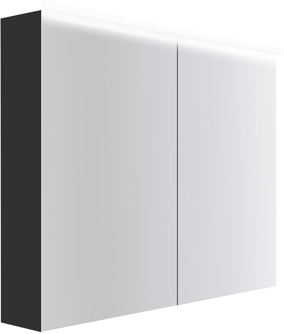 SPIEGELKAST COFFEE 2 DEUREN 1000MM 4250K GRAFIET ZACHT MAT