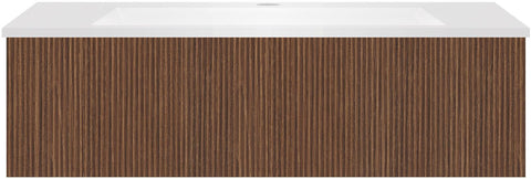Onderbouw COFFEE 1 lade 100 notelaar Decor smartline+wastafel kunstmarmer wit
