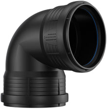 ELLEBOOG PP 90°.FF 125MM ZWART