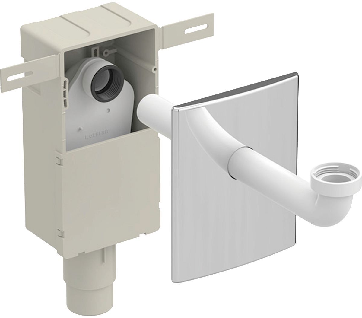 Inbouwsifon+plt GEB.50/56-5/4"-32 chroom