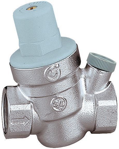Waterdrukreg.+manometer-aansluiting 1/2" chroom 1-6 bar Caleffi