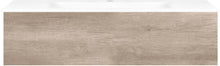 SOUS MEUBLE COFFEE 1 TIROIR 120 CHENE DECOR FLANELLE +LAVABO PORCELAINE BLANC