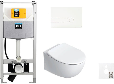 WALLFIX OLI HANGWC ITALY CATALANO SLIM SEAT SOFT-CLOSE + LIFT-OFF + VERBORGEN BEVESTIGING + RIMLESS + SILENTECH + CATAGLAZE+ PLAIN W