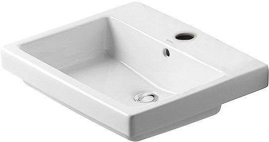 Inbouw lavabo vero Duravit 550X465MM +kraangat/overloop wit