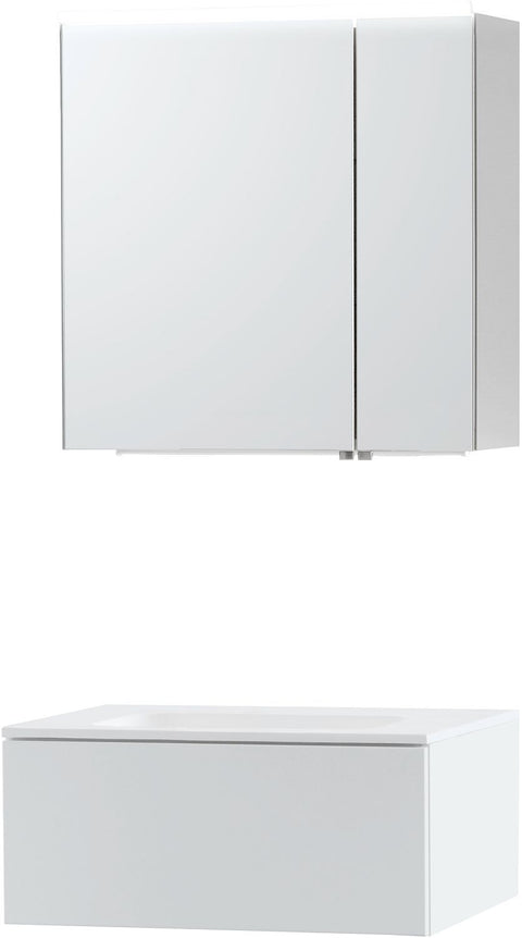 Meubel puro Solo wit 70 1 lade Solid Molto spiegelkast