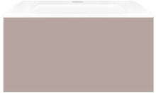 SOUS MEUBLE COFFEE 1 TIROIR 60 GRIS BASALTE MAT+LAVABO PORCELAINE BLANC