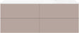 SOUS MEUBLE COFFEE 4 TIROIRS 160 MAT BASALTGRIJS+LAVABO DROITE BLANC MAT