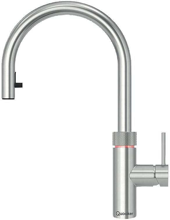 Keukenkraan met uittrekbare handdouche Flex quooker Rvs