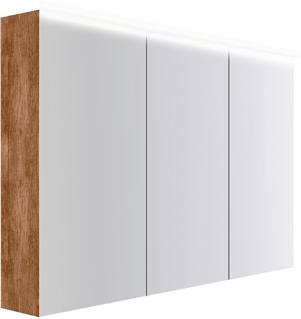Spiegelkast COFFEE 3 deuren 1200MM 4250K teakhout Decor kaneel