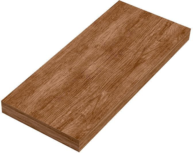 Wandtablet COFFEE 150X350X25MM tot 7KG teakhout Decor kaneel