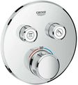 SET DE FINITION THERMOSTAT+ 2 ROBINETS D'ARRET SMARTCONTROL GROHE RONDE CHROME
