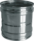 Inox enkelwandige mof 130MM