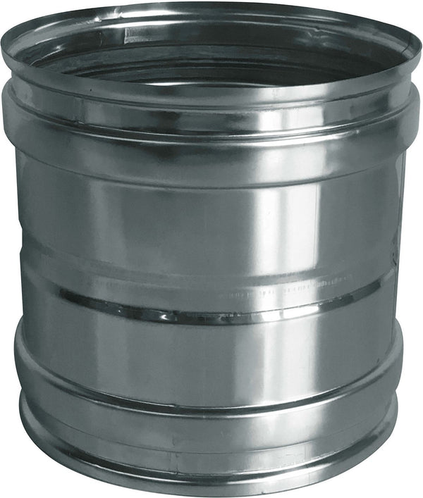 Inox enkelwandige mof 130MM