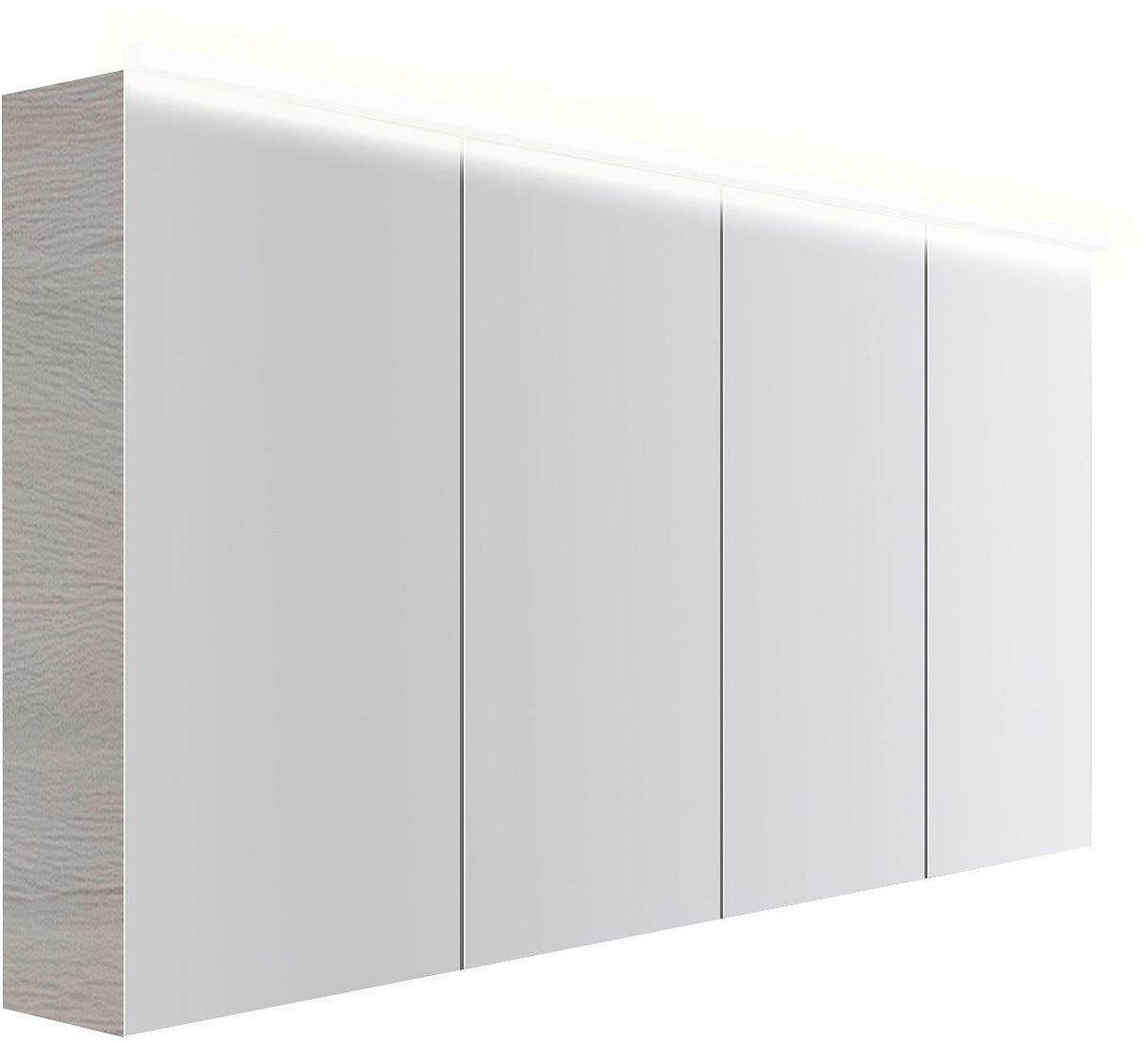 Spiegelkast COFFEE 4 deuren 1600MM 4250K eik Decor Zilver
