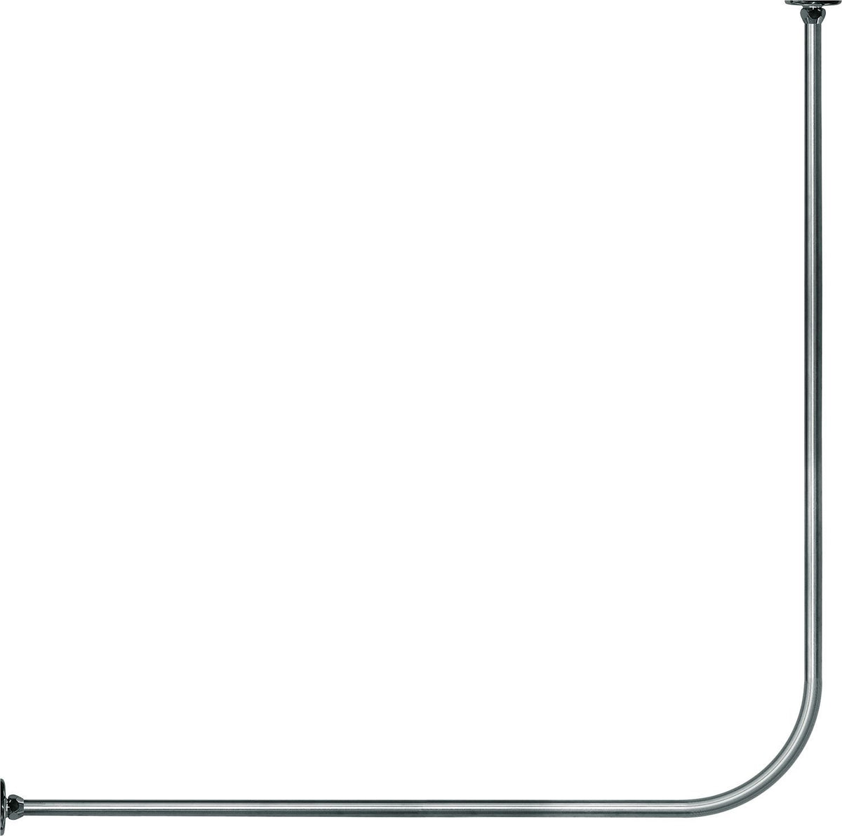 GORDIJNHOUDER L-VORM 90-90CM +BEVESTIGING