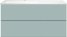 ONDERBOUW COFFEE 4 LADES 120 IJSBLAUW MAT+WASTAFEL LINKS KUNSTMARMER MAT WIT