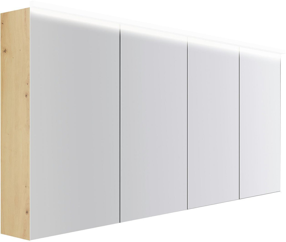 Spiegelkast COFFEE 4 deuren 1800MM 4250K eiken Decor urban