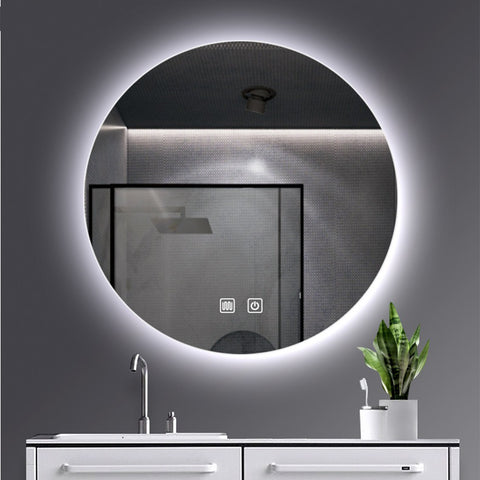 BELVIT led-spiegel rond 120 cm touchbediening verwarmingsfunctie anticondens - Glas, spiegels — SKU MB-19651-23178, EAN 5404029124481