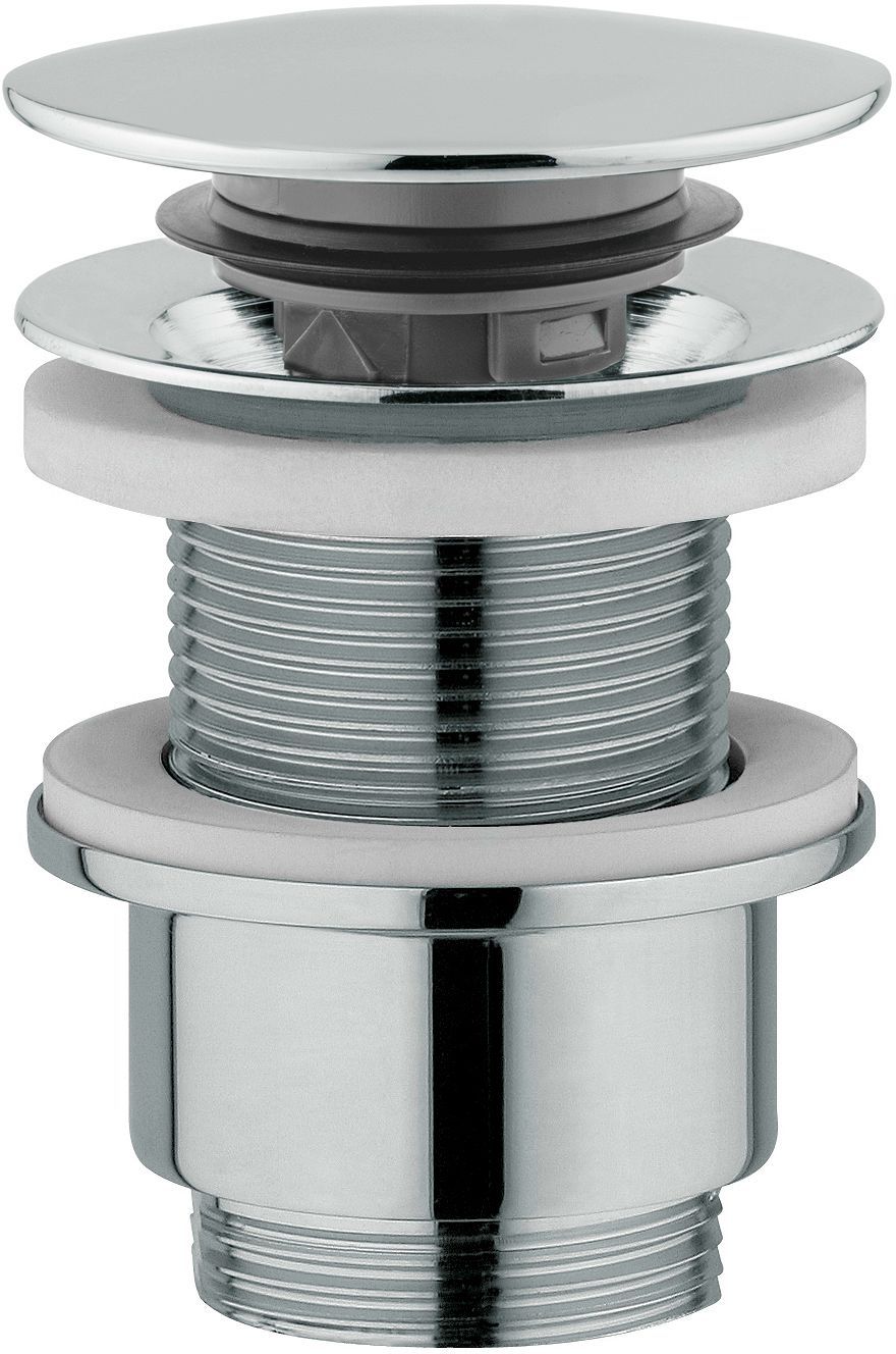 Lange clic krepine nobili 5/4" rond zonder overloop chroom