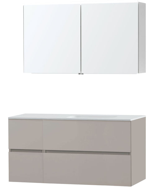 MEUBEL MOLTO POEDERGRIJS 125 RECHTS SOLID SPIEGELKAST
