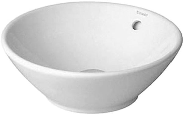 Opbouw lavabo bacino Duravit diameter 420MM zonder kraanvlak +overloop wit