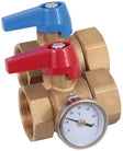 Kogelkraan 4/4"F+THERMOMETER Henco VLOER.SET=2STUKS
