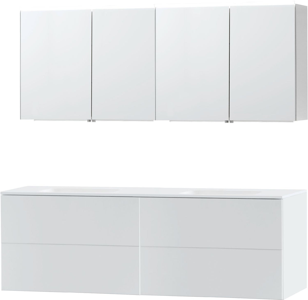 Meubel puro duo wit 180 Solid Molto spiegelkast