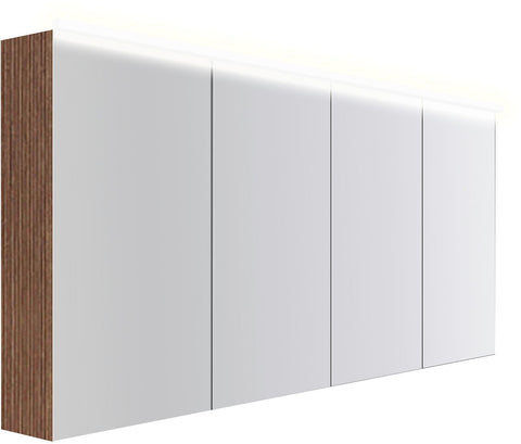 Spiegelkast COFFEE 4 deuren 1800MM 4250K notelaar Decor Smartline