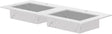 Tablet Keramisch MARMER puro dubbele lavabo S B120 H1,2 +kraangaten white calacatta