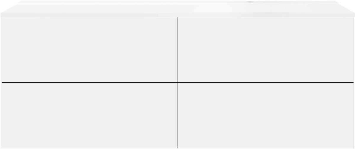 ONDERBOUW COFFEE 4 LADES 160 MAT WIT+WASTAFEL RECHTS MAT WIT