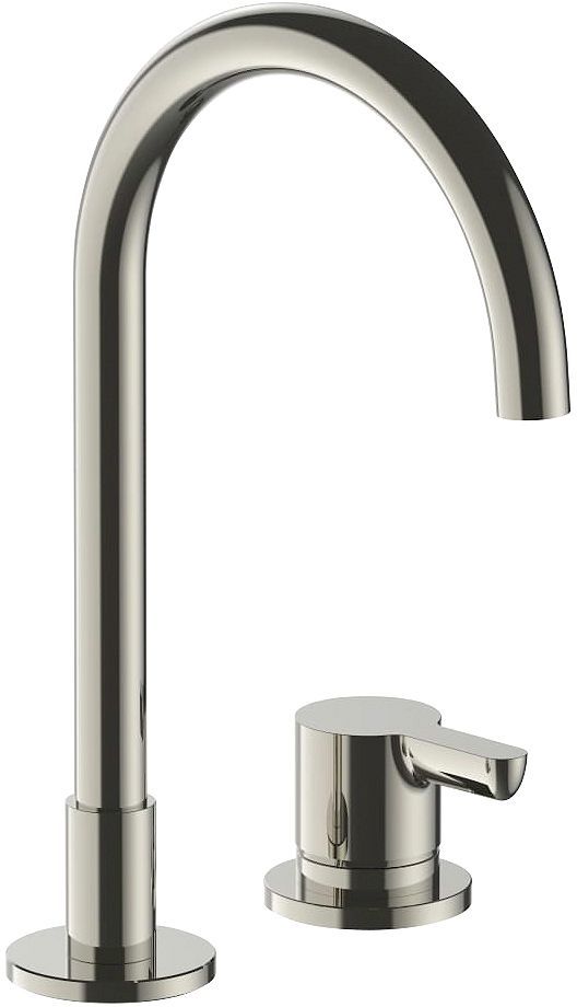 2 Gats mengkraan lavabo icona classic fantini zonder sluiting 160MM polished nickel pvd