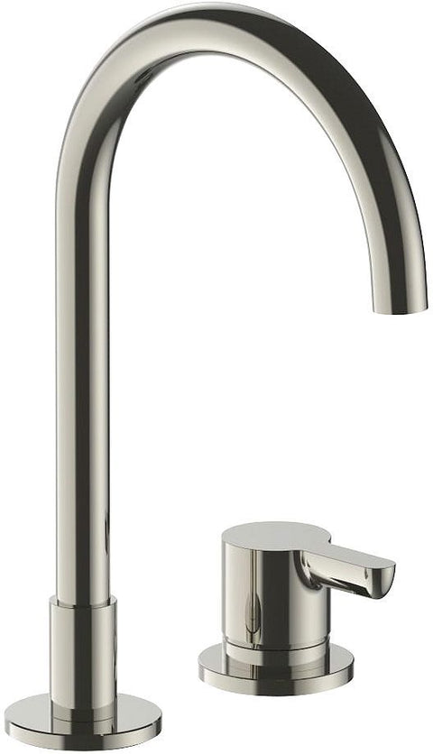2 Gats mengkraan lavabo icona classic fantini zonder sluiting 160MM polished nickel pvd