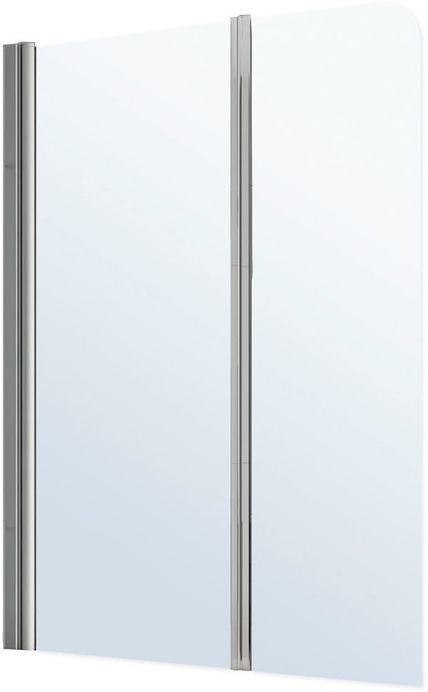 BADSCHERM 2-DELIG MISTRAL L120-H150 LINKS ZILVER-SATIN