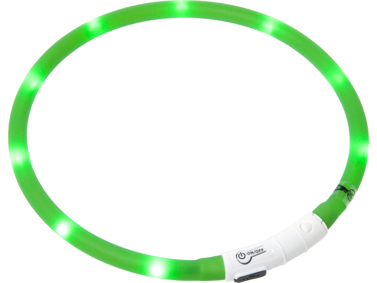 Flamingo Visio Light Nera LED halsband hond 20/70 cm groen