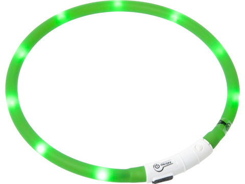 Flamingo Visio Light Nera LED halsband hond 20/70 cm groen