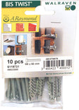 BIS TWIST+VIS METRIQUE+RONDELLE M6X60MM BOÎTE=10PIECES