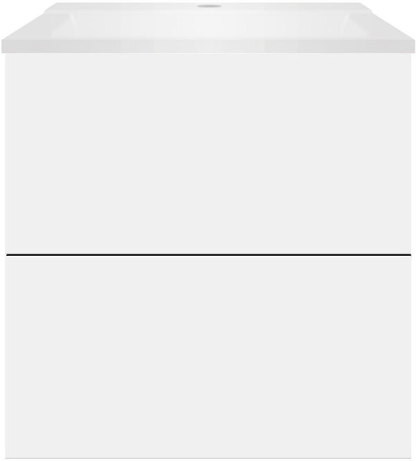 Onderbouw COFFEE 2 lades 60 mat wit+wastafel wit