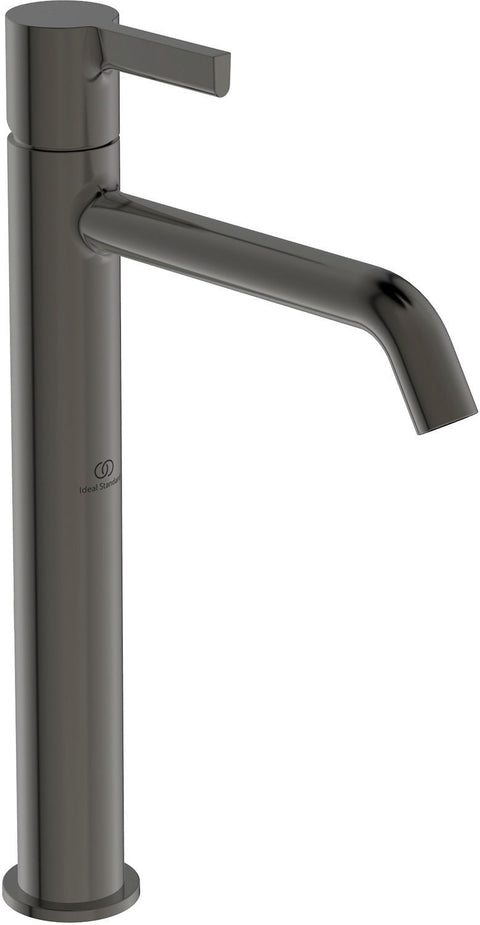 1GREEPSMENGKRAAN Lavabo joy Ideal Standard hoog zonder automatische sluiting brushed gun metal, kranen & mengkranen — SKU DESCO-187388