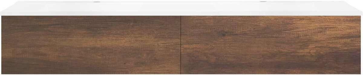 ONDERBOUW COFFEE 2 LADES 180 DUO EIK.DEC.ROEST +DUBBELE WASTAFEL MAT WIT