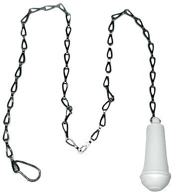 Wc trekker met patentketting wit