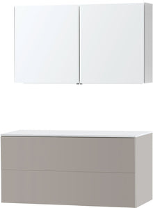MEUBEL PURO DUO GRIJS 120 SOLID OPBOUW SPIEGELKAST