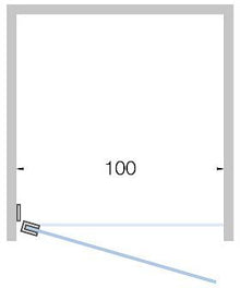DRAAIDEUR NIS CLOSE TOT 100CM HOOGTE 200CM MAT ZWART- TIMELESS