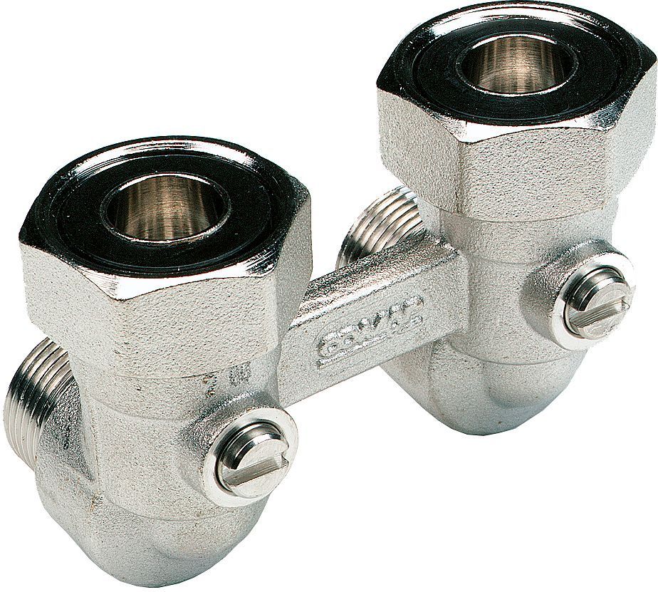H-BLOK 2-PIJP COMAP VENTIEL MUUR 3/4"EK-M22